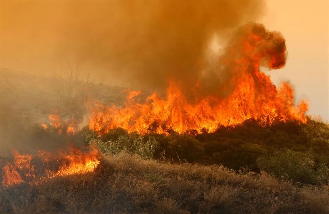 Πυρκαγιά σε εξέλιξη στον Αγιο Στέφανο Αττικής